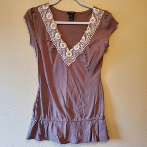 Brown Bohemian Top